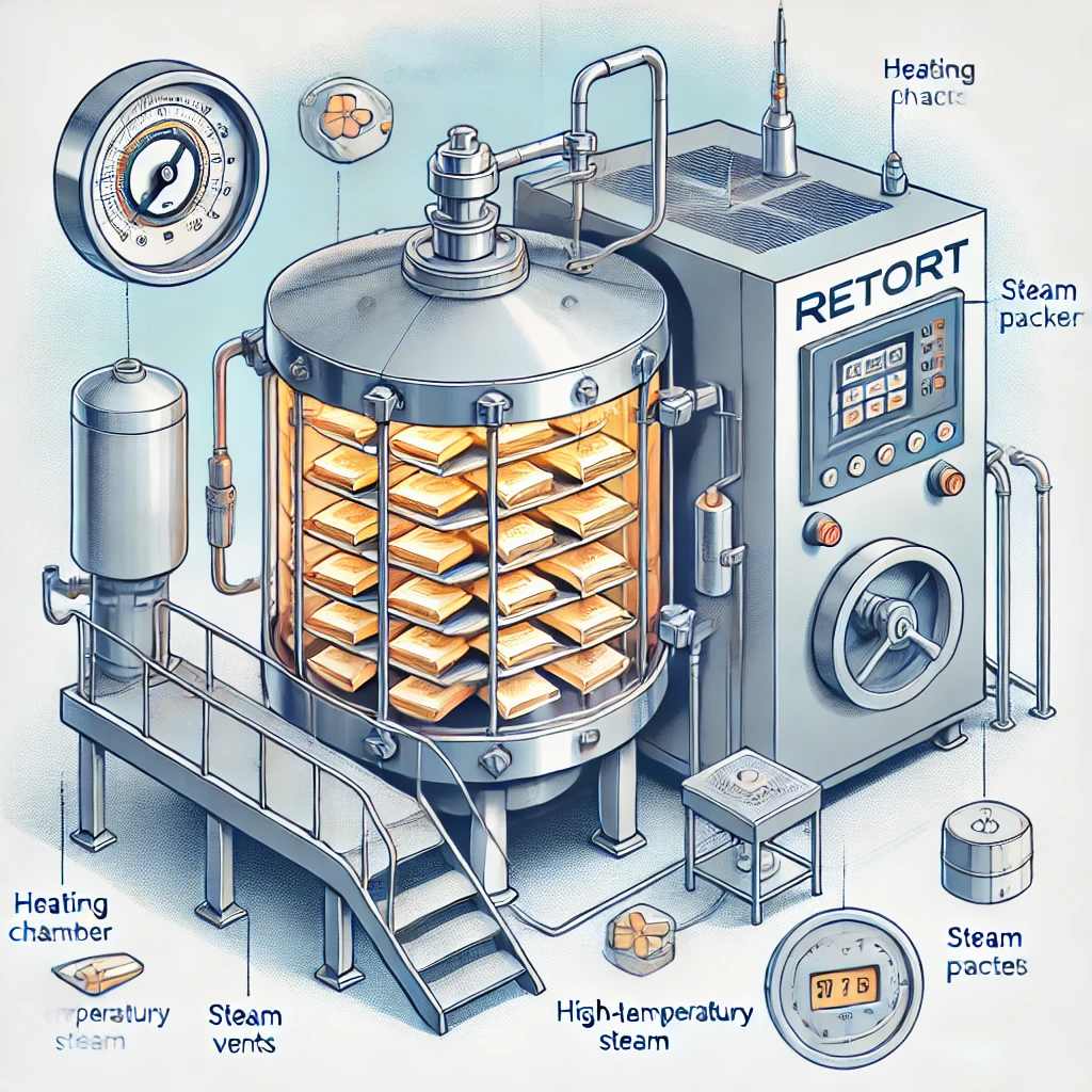 ilustrasi proses retort