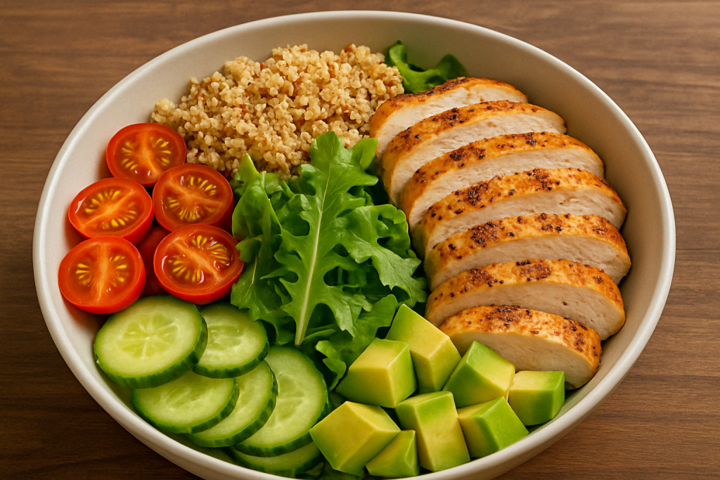 Salad Ayam Panggang dengan Quinoa